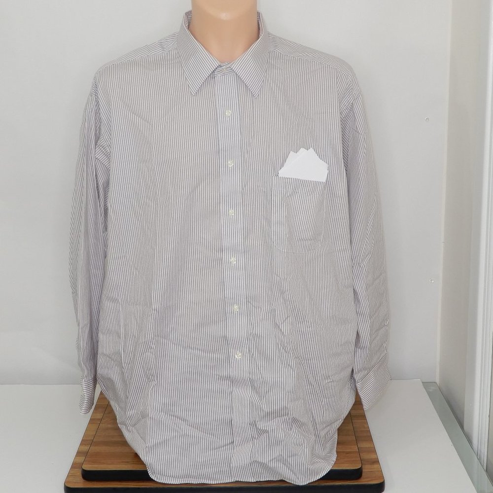 George Long Sleeve Button Front Shirt Gray Pink